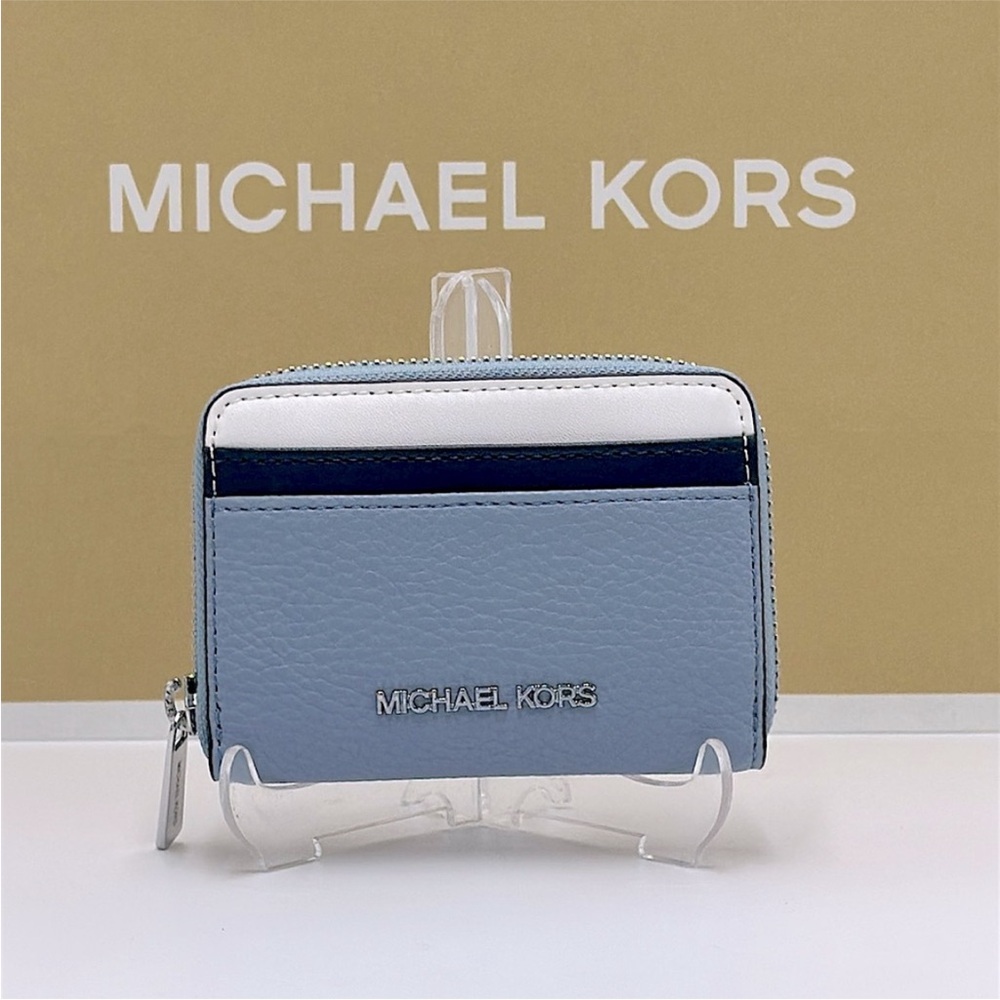 Michael Kors Jet Set Travel Medium Zip Around Color-Block Wallet Card Case - Picture 5 of 11